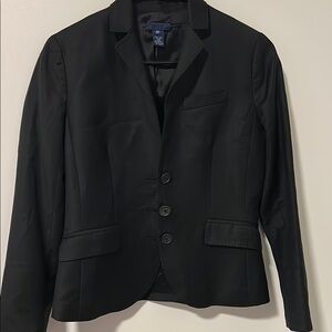 J Crew Black 100% Wool Blazer Size 4P Work Career Office